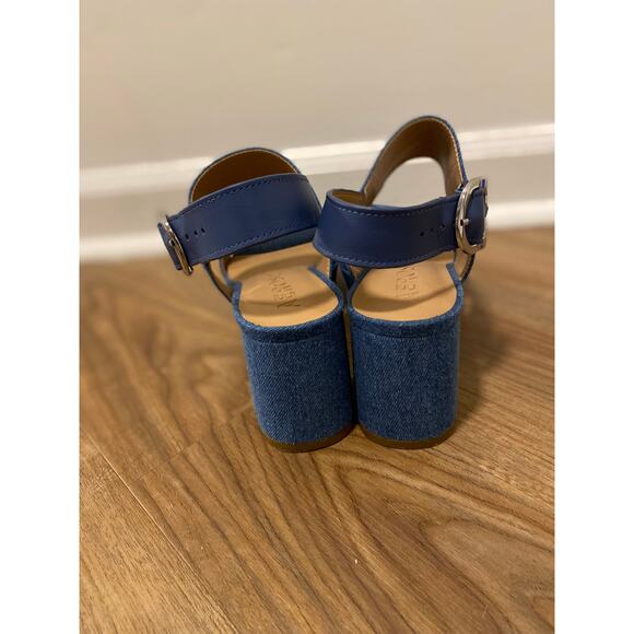 Aerosoles Camera Platform Blue Denim Block Heel-Size 8.5 - Picture 4 of 9